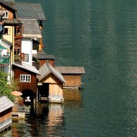 Hallstatt kano op het meer